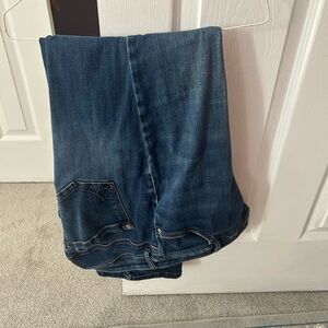 INC International Concepts Dark Blue Flare Jeans